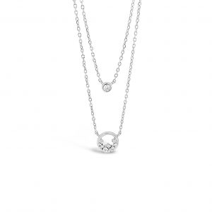 Absolute Sterling Silver Cubic Zirconia Necklace SN120SL