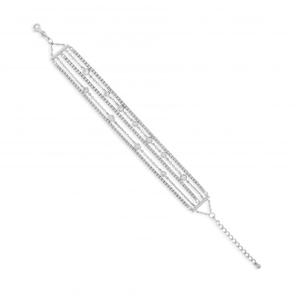Absolute Sterling Silver Cubic Zirconia Bracelet SB100SL