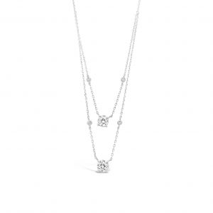 Absolute Sterling Silver Cubic Zirconia Necklace SN114SL
