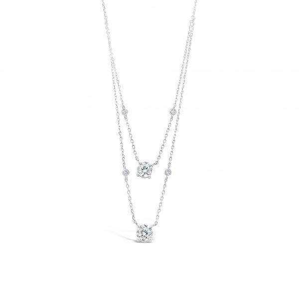 Absolute Sterling Silver Cubic Zirconia Necklace SN114SL