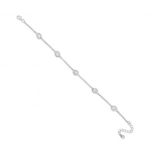 Absolute Sterling Silver Cubic Zirconia Bracelet SB142SL