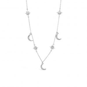 Absolute Sterling Silver Cubic Zirconia Necklace SN106SL