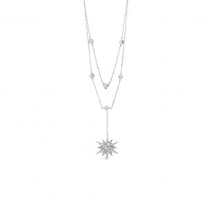 Absolute Sterling Silver Cubic Zirconia Necklace SN107SL