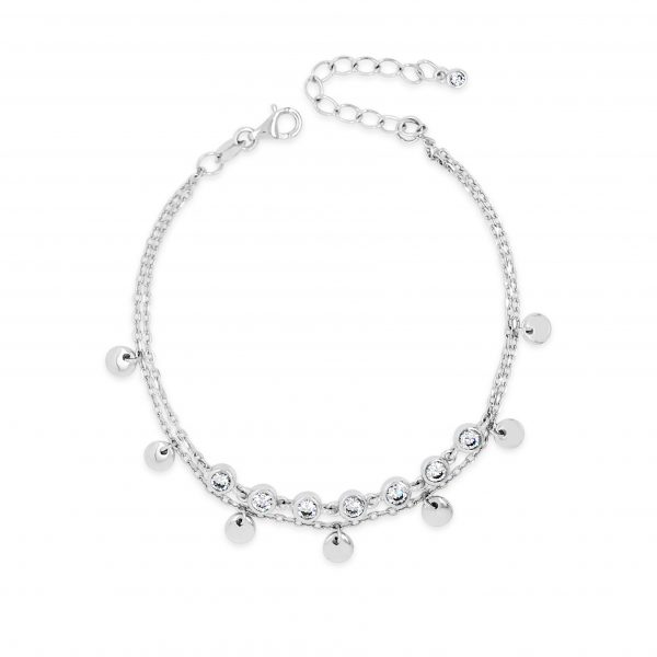 Absolute Sterling Silver Cubic Zirconia Bracelet SB106SL