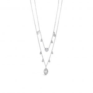 Absolute Sterling Silver Cubic Zirconia Necklace SN102SL