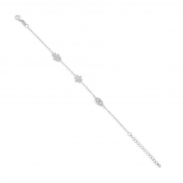 Absolute Sterling Silver Cubic Zirconia Bracelet SB103SL