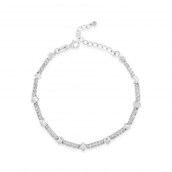 Absolute Sterling Silver Cubic Zirconia Bracelet SB101SL