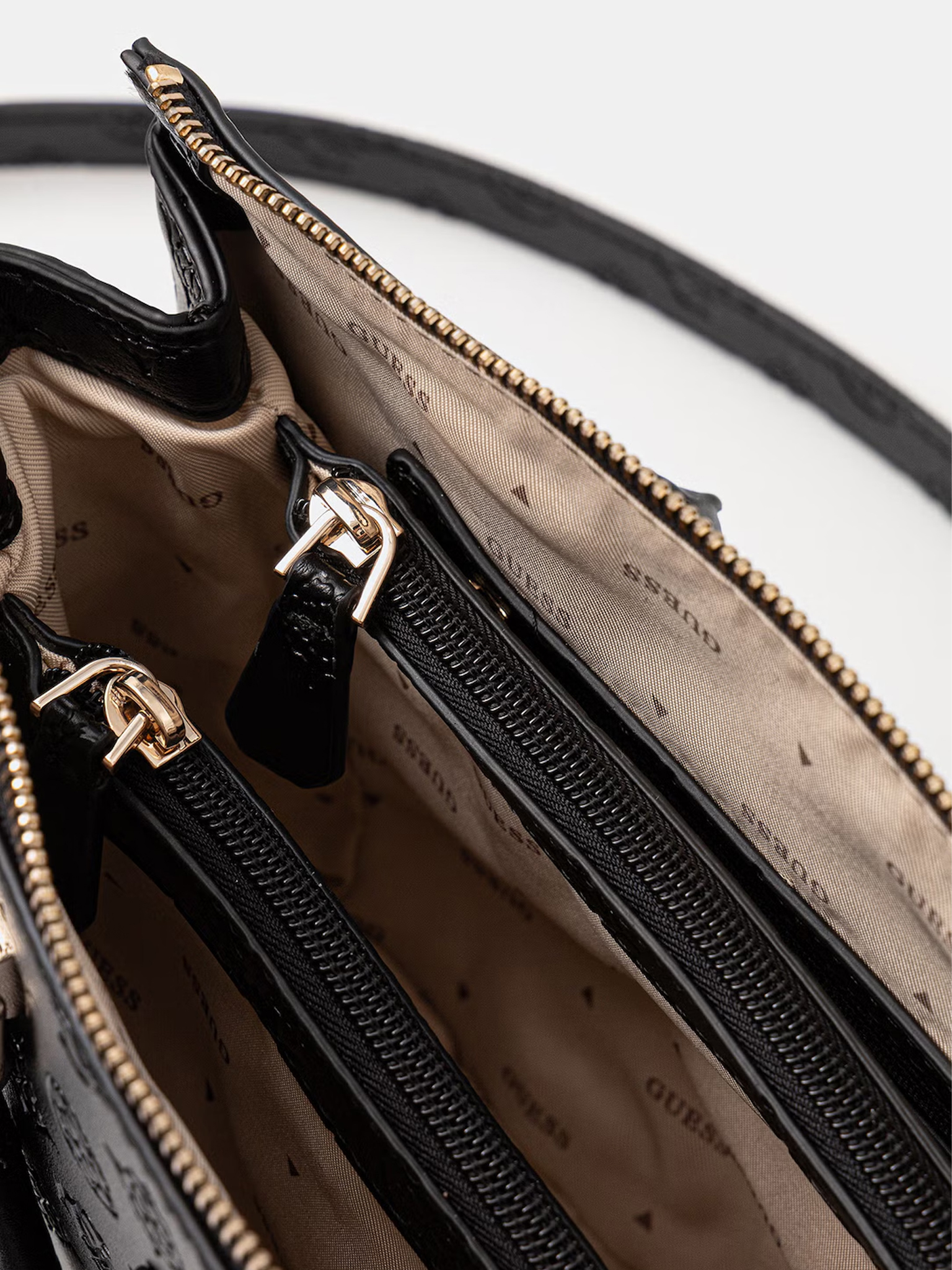 GUESS Dita Debossed-logo Handbag Black - Image 4