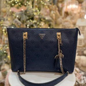 GUESS Tisha 4G Peony Logo Handbag Black