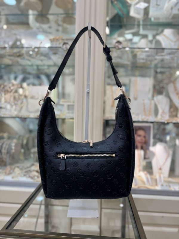 GUESS Phoebe 4G peony Logo Hobo Bag Black - Image 2