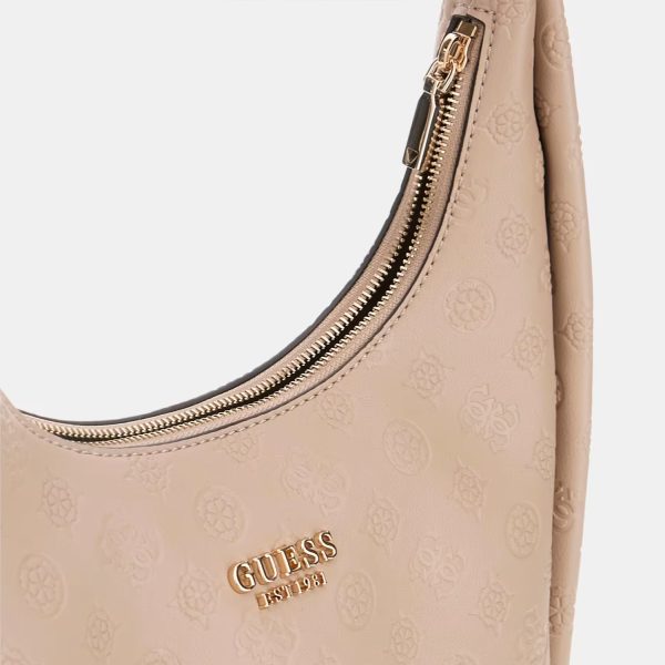 GUESS Phoebe 4G peony Logo Hobo Bag Taupe - Image 3