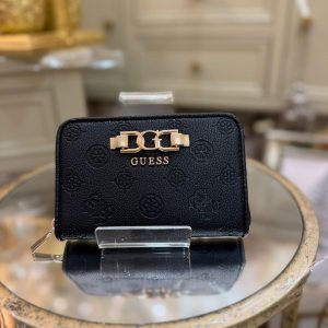 GUESS Anise Debossed Wallet Black Logo