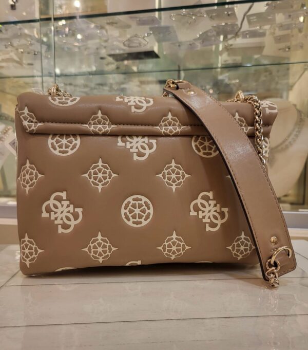 GUESS Deesa Peony 4G Logo Crossbody Bag Taupe - Image 2