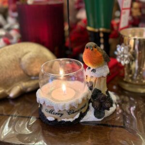 Robin Tea Light Holder 13cm Right