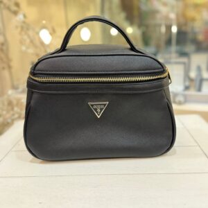 GUESS Saffiano Logo Vanity Case Black