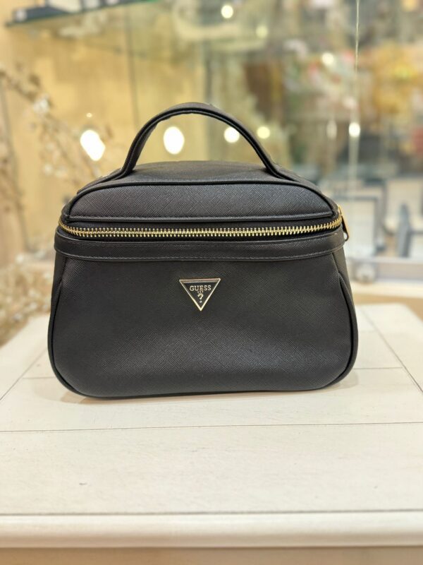 GUESS Saffiano Logo Vanity Case Black