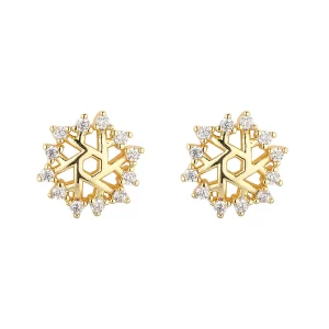 SNOWFLAKE GOLD EARRINGS