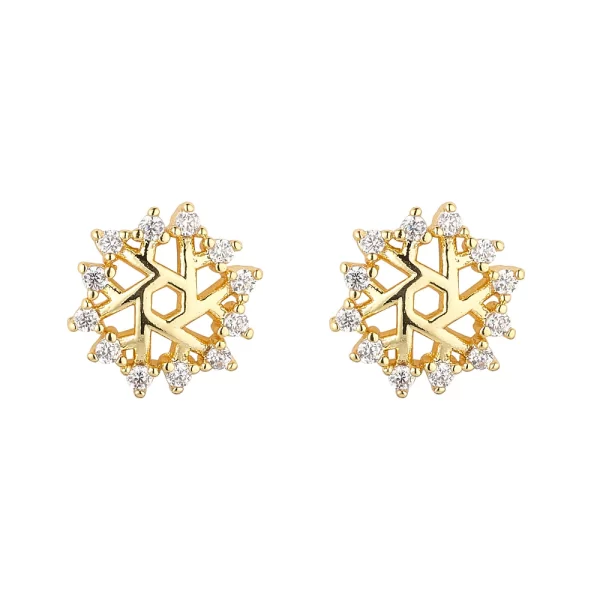 SNOWFLAKE GOLD EARRINGS