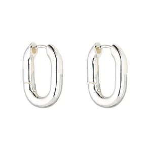ADRIANA SILVER PAPER CLIP EARRINGS
