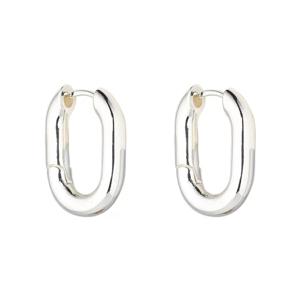 ADRIANA SILVER PAPER CLIP EARRINGS