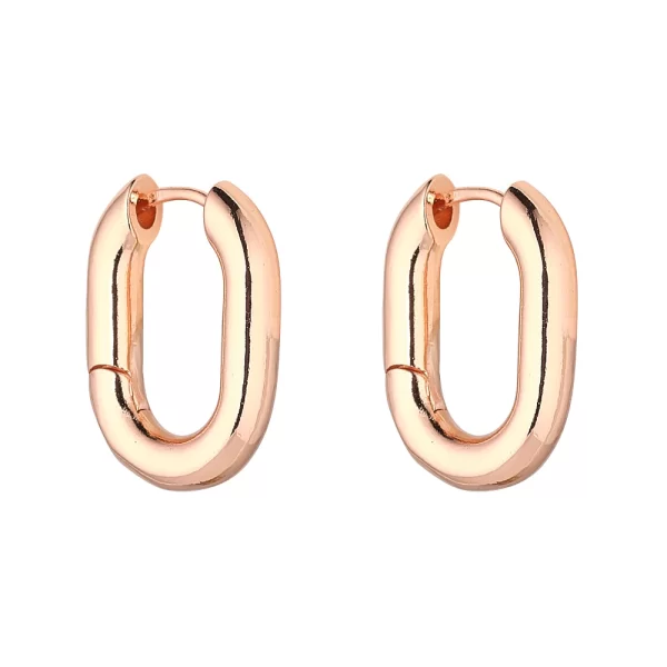 ADRIANA ROSE GOLD PAPER CLIP EARRINGS
