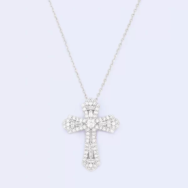 SILVER CROSS NECKLACE