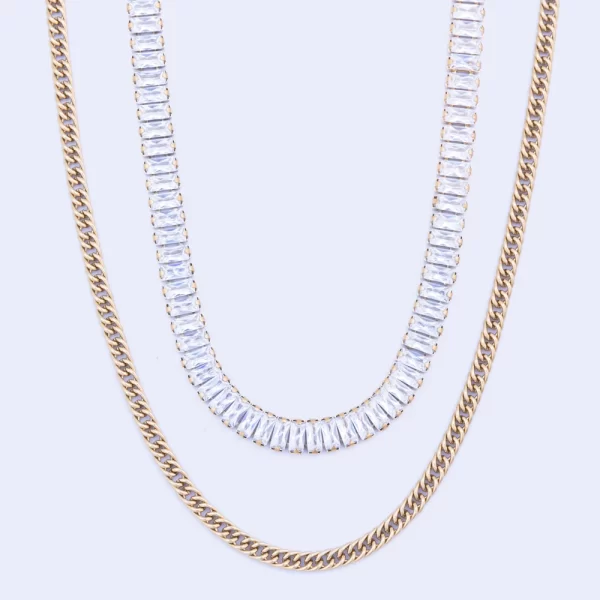 LAYERED CRYSTAL NECKLACE