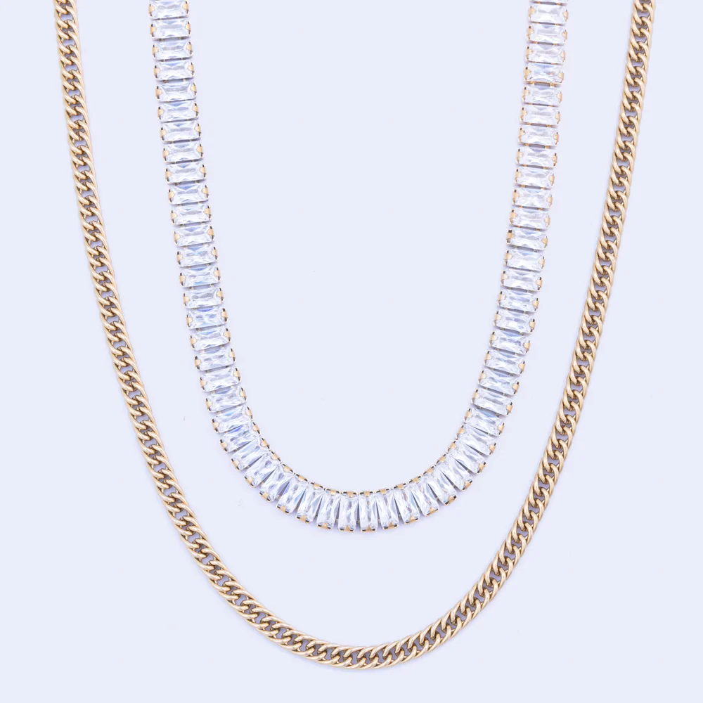 LAYERED CRYSTAL NECKLACE - Allure Online Shop