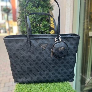 GUESS Power Play Shopper Bag 4G Logo Black