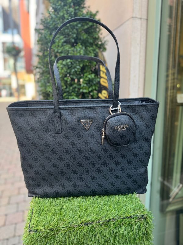 GUESS Power Play Shopper Bag 4G Logo Black