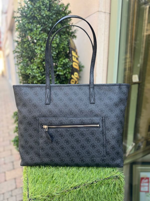 GUESS Power Play Shopper Bag 4G Logo Black - Image 2