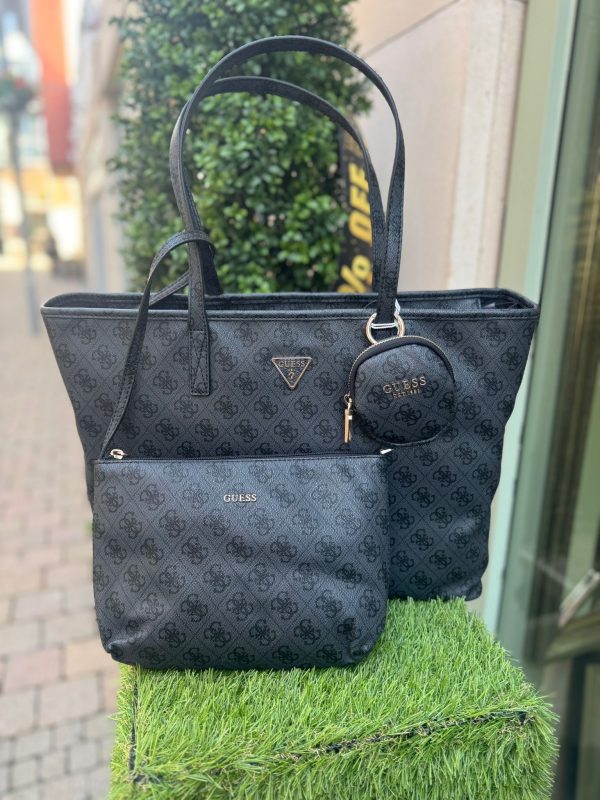 GUESS Power Play Shopper Bag 4G Logo Black - Image 5