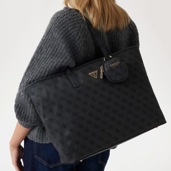 GUESS Power Play Shopper Bag 4G Logo Black - Image 4