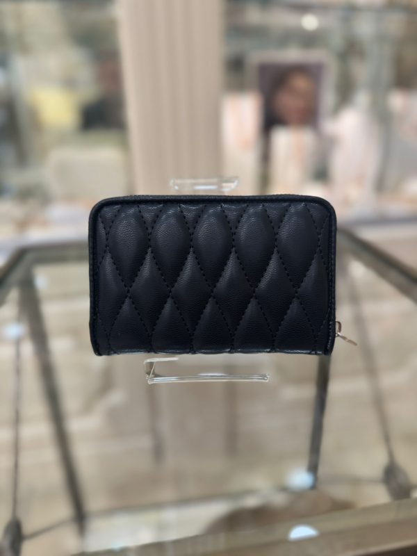 GUESS Valla Quilted Mini Wallet Black - Image 2