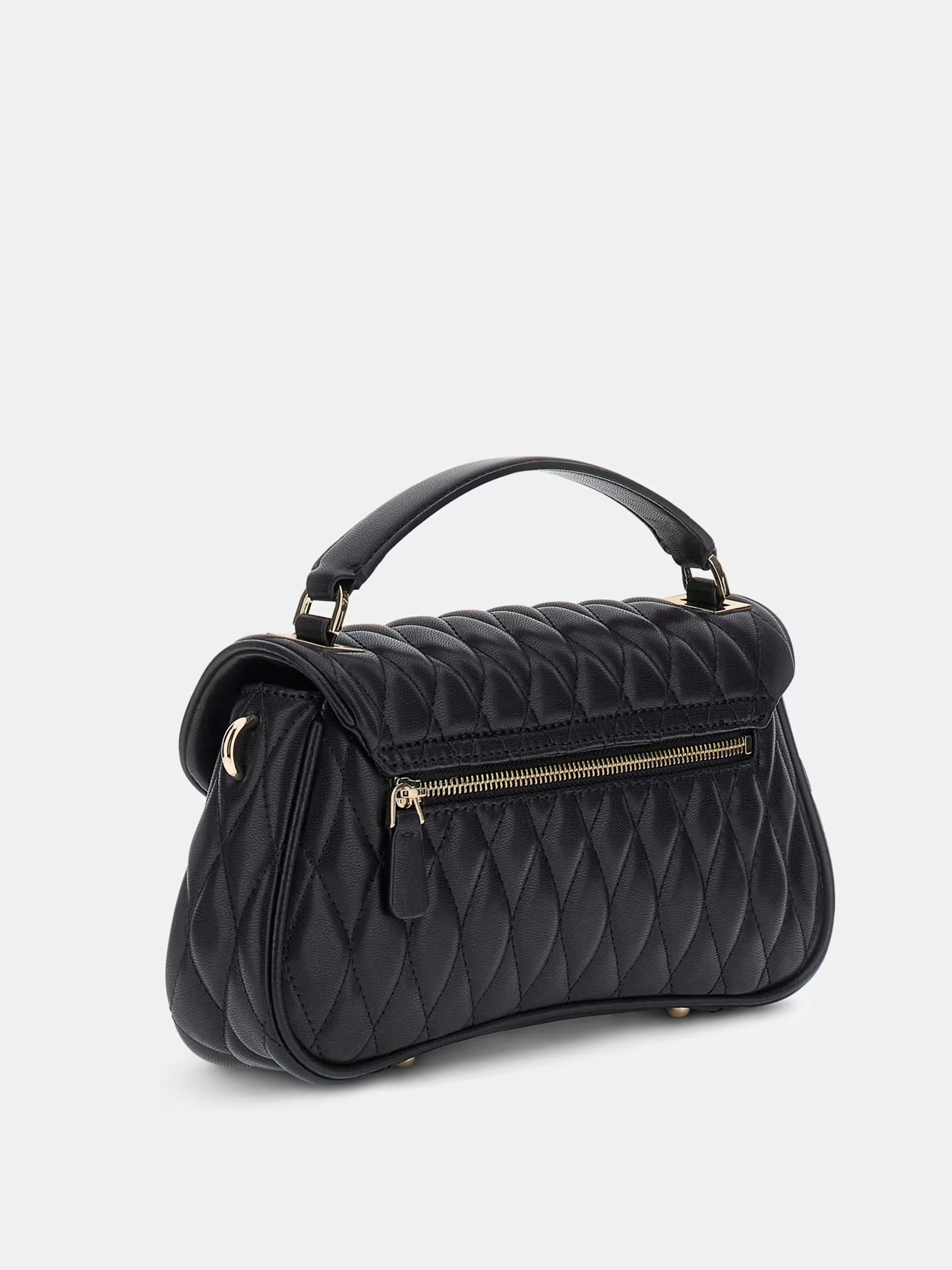 GUESS Valla Quilted Handbag Black - Image 4