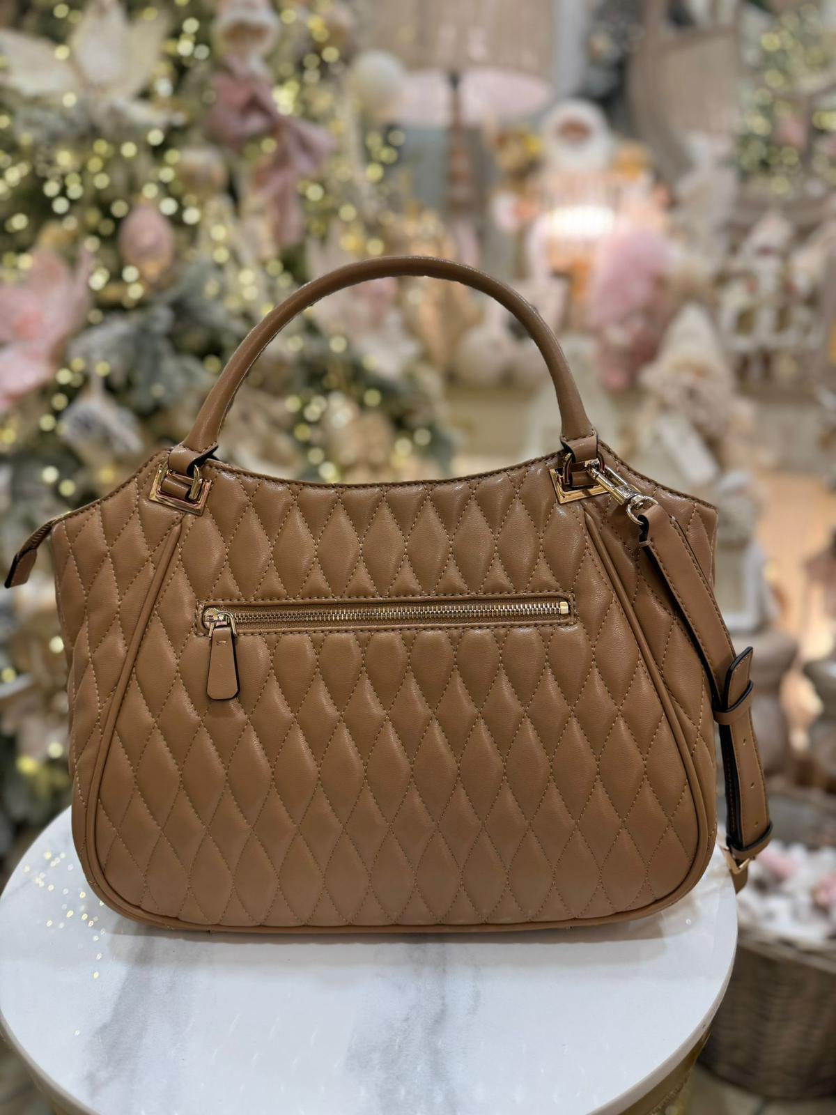 GUESS Valla Quilted Shopper Beige - Image 2