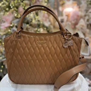 GUESS Valla Quilted Shopper Beige
