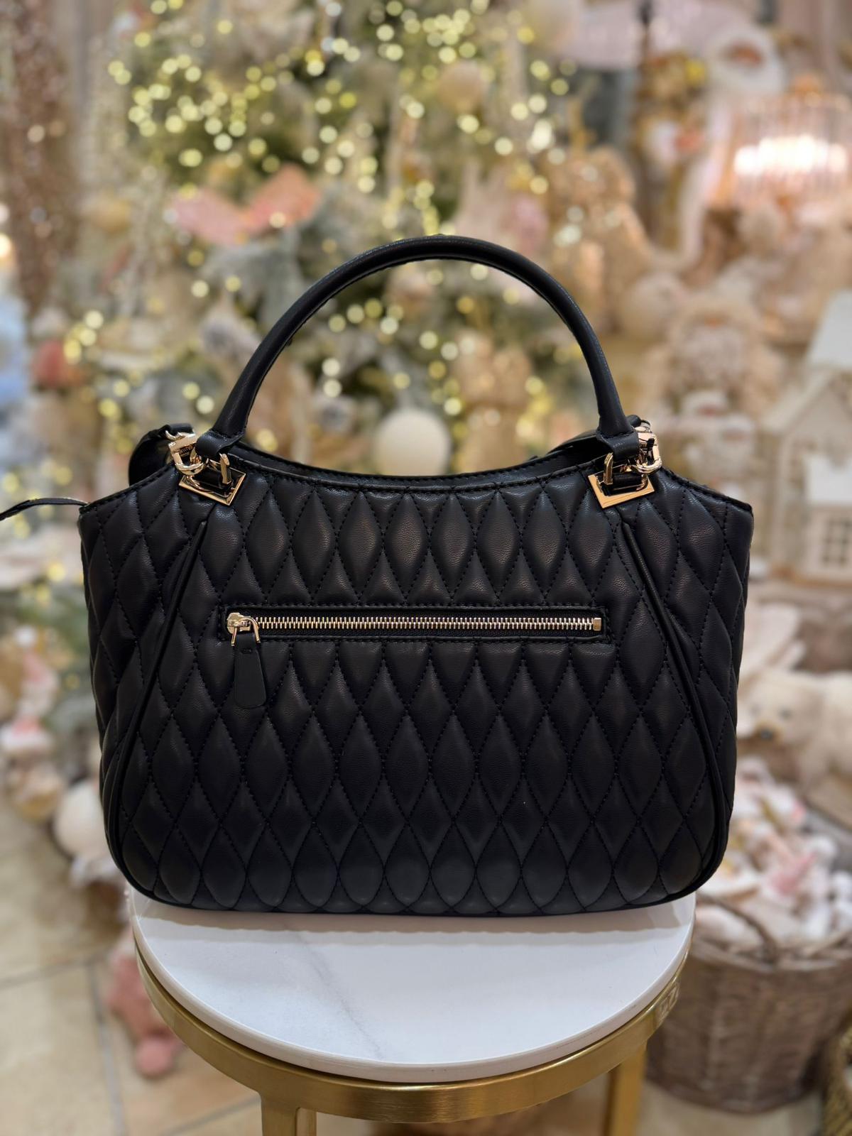 GUESS Valla Quilted Shopper Black - Image 3