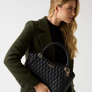 GUESS Valla Quilted Shopper Black