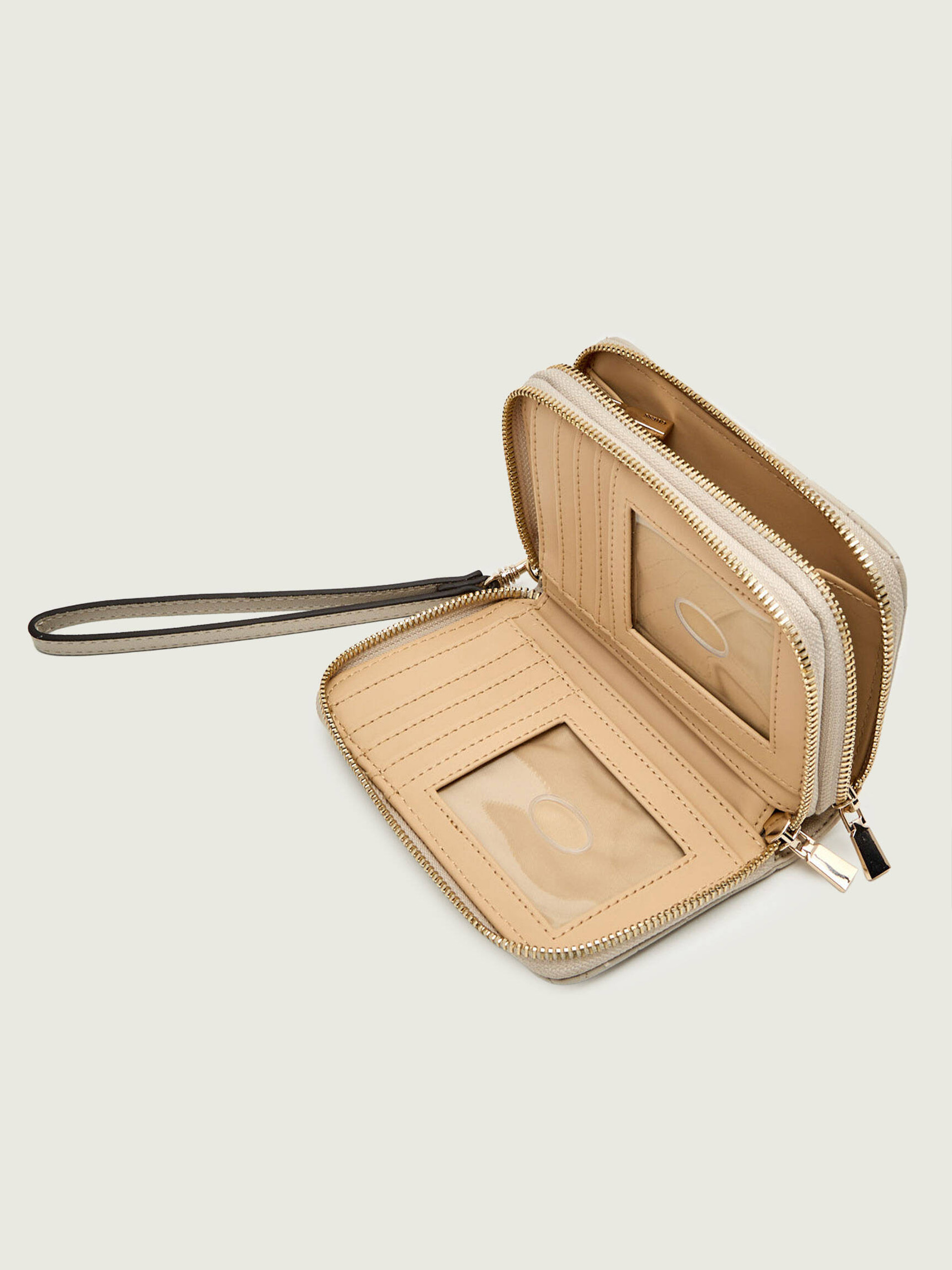 GUESS Nadira Quilted Wallet Light Taupe - Image 3