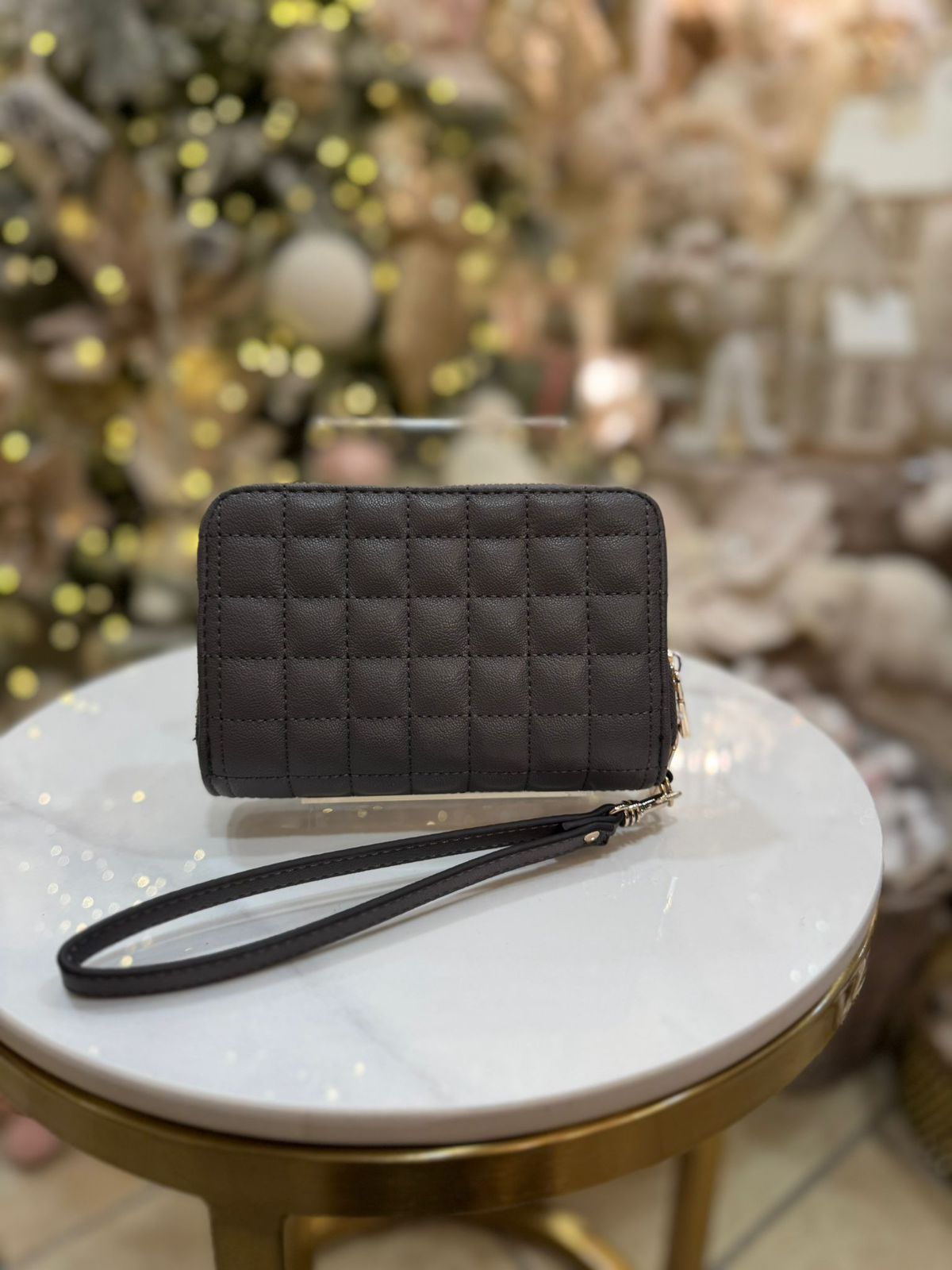 GUESS Nadira Quilted Wallet Grey - Image 2