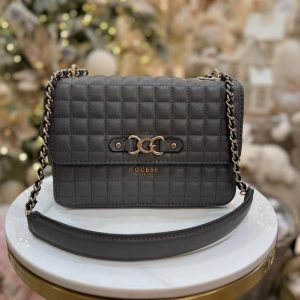 GUESS Nadira Quilted Mini Crossbody Grey