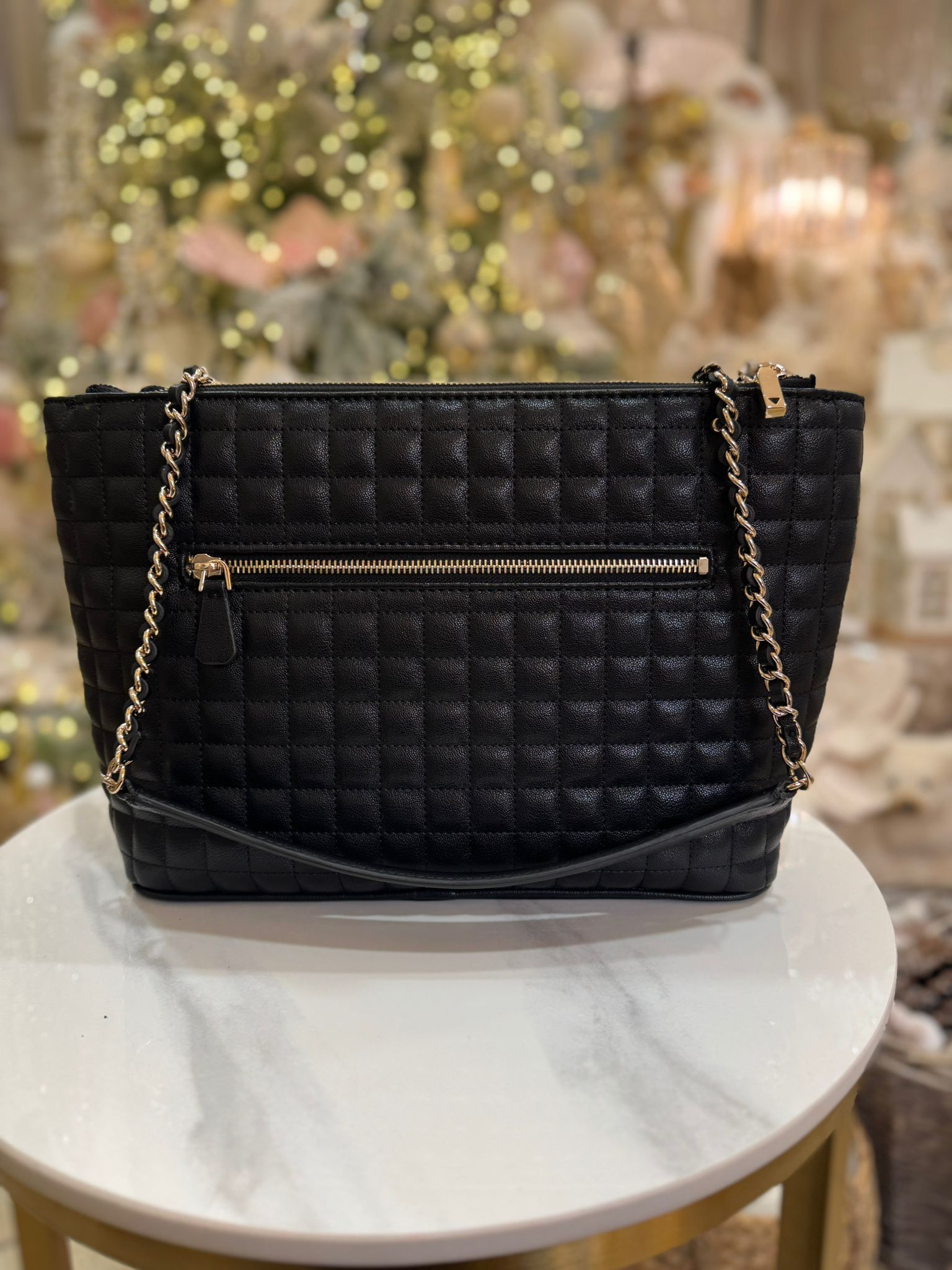 GUESS Nadira Quilted Shopper Black - Image 2