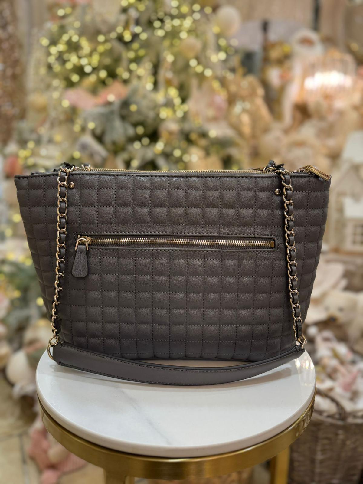 GUESS Nadira Quilted Shopper Grey - Image 2