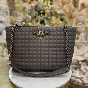 GUESS Nadira Quilted Shopper Grey