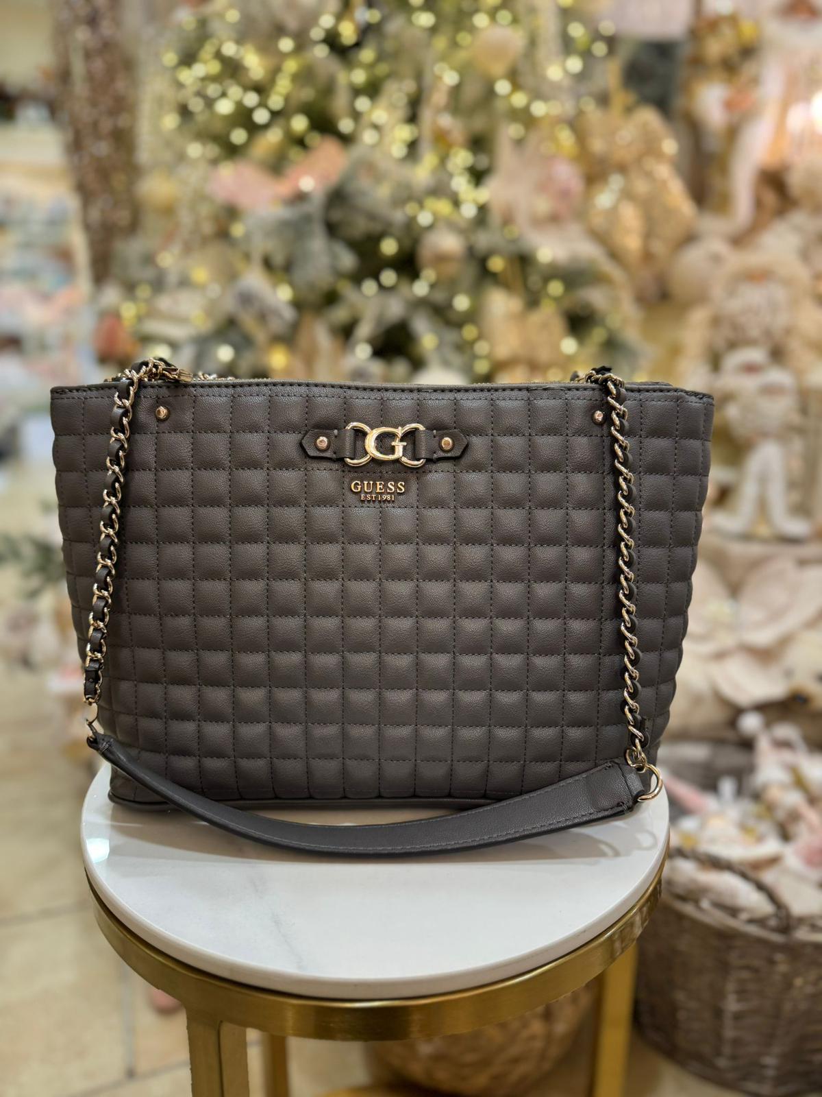 GUESS Nadira Quilted Shopper Grey