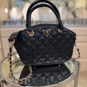 GUESS Giully Mini Quilted Handbag Black