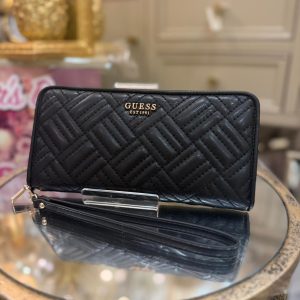 GUESS Sally Quilted Maxi Wallet Black