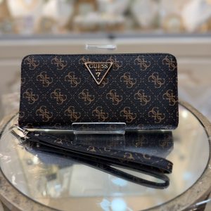 GUESS Laurel Maxi Wallet Brown Logo