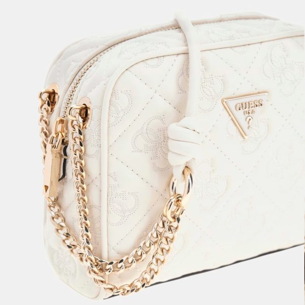 GUESS Adelasia Mini Crossbody Bag 4G logo White - Image 3